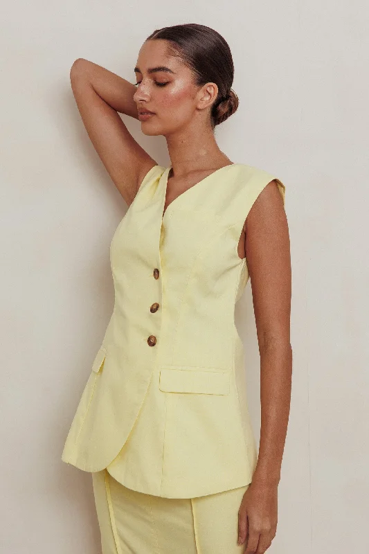 Sweet Treat Sleeveless Top Lemon