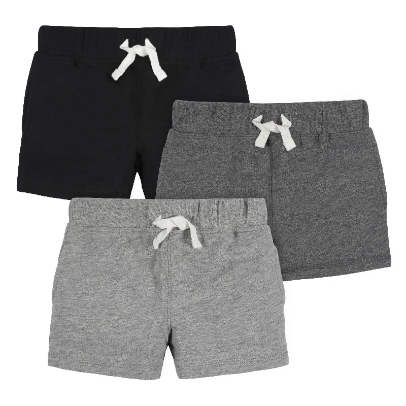 3-Pack Baby & Toddler Boys Neat Neutrals Pull-On Knit Shorts