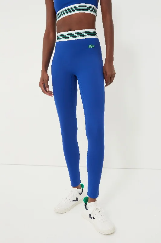 Cobalt Multi Striped Band Leggings