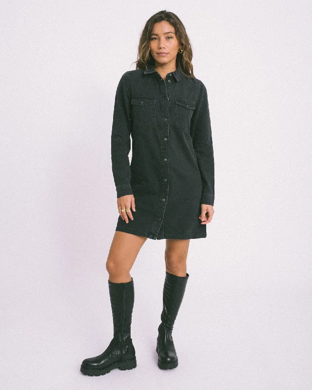 New Signe Denim Dress Black Denim