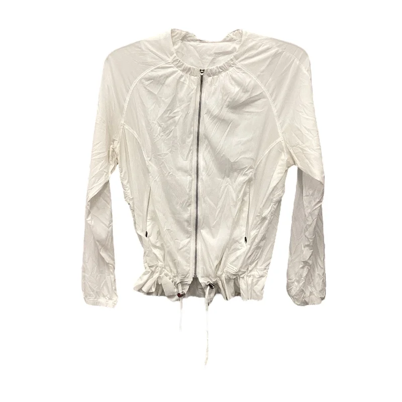 Athletic Jacket By Athleta In White, Size: S