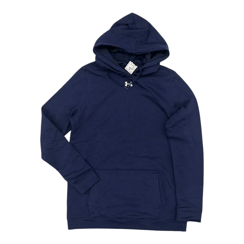 Athletic Sweatshirt Hoodie By Under Armour In Blue, Size:L