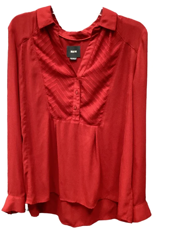 Top Long Sleeve By Maeve In Red, Size: L