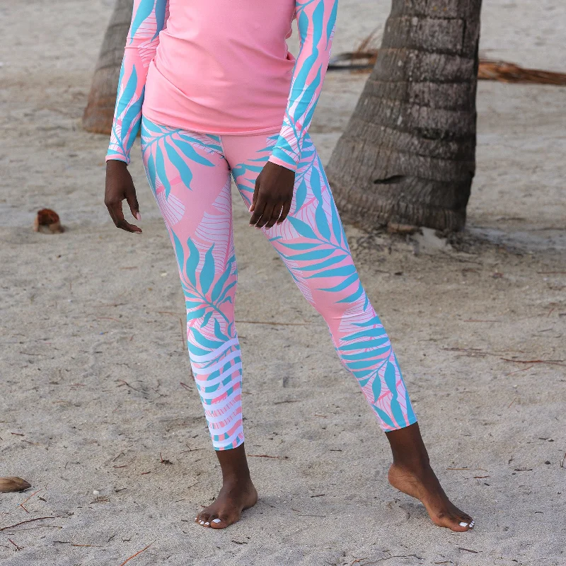 UPF 50 Women's Paddleboard Swim Leggings - Key West